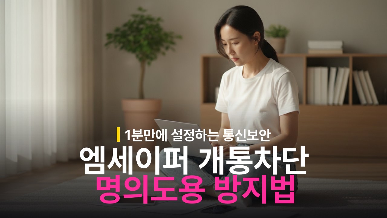 엠세이퍼 명의도용 방지 가입 및 차단 설정 방법