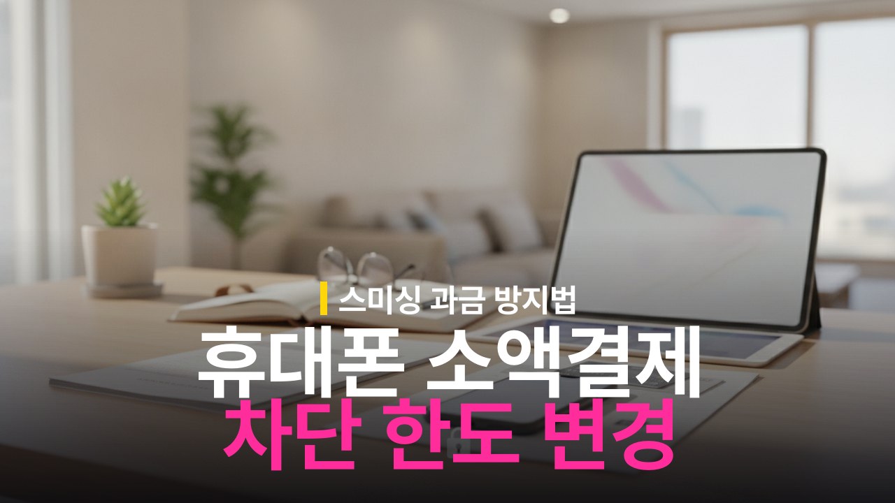 휴대폰 소액결제 차단 및 한도 변경 방법