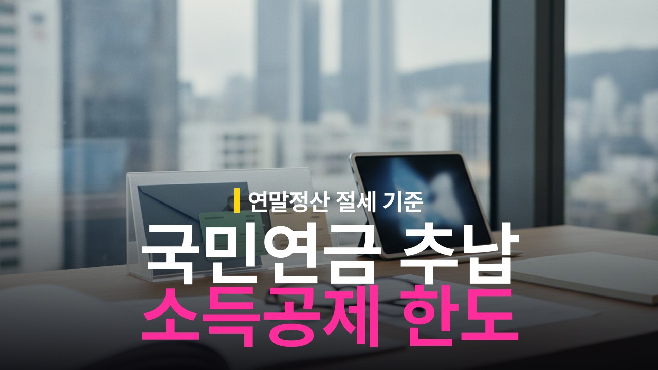 국민연금 추납 소득공제 한도와 연말정산 적용 기준
