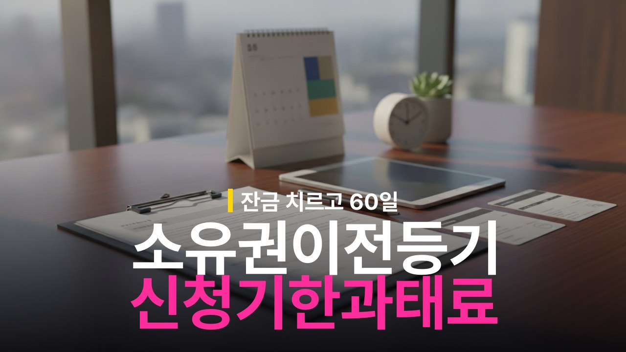 부동산 소유권이전등기 신청 기한과 과태료 기준