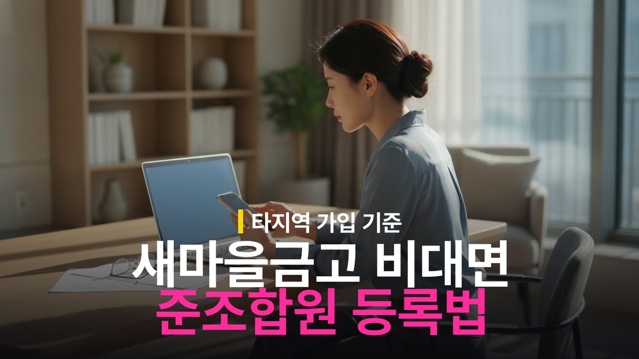타지역 새마을금고 비대면 가입 조건과 준조합원 등록 방법