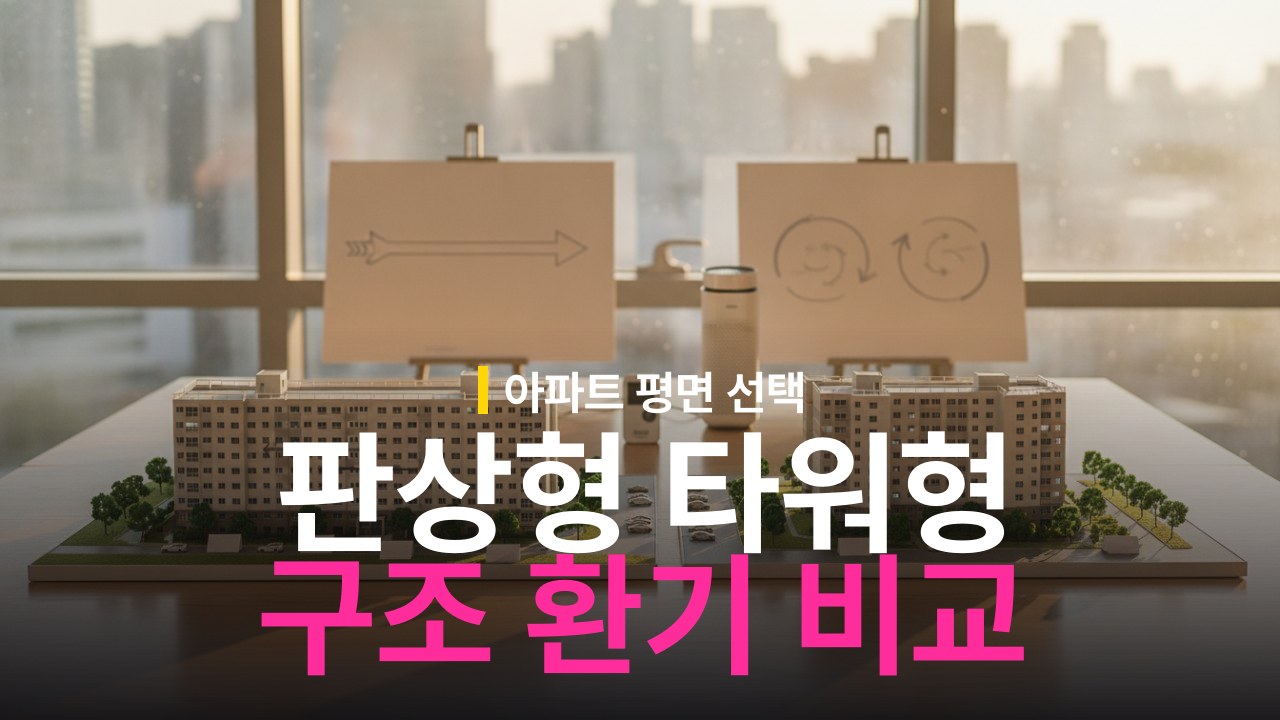 판상형 vs 타워형 차이와 통풍 환기 비교