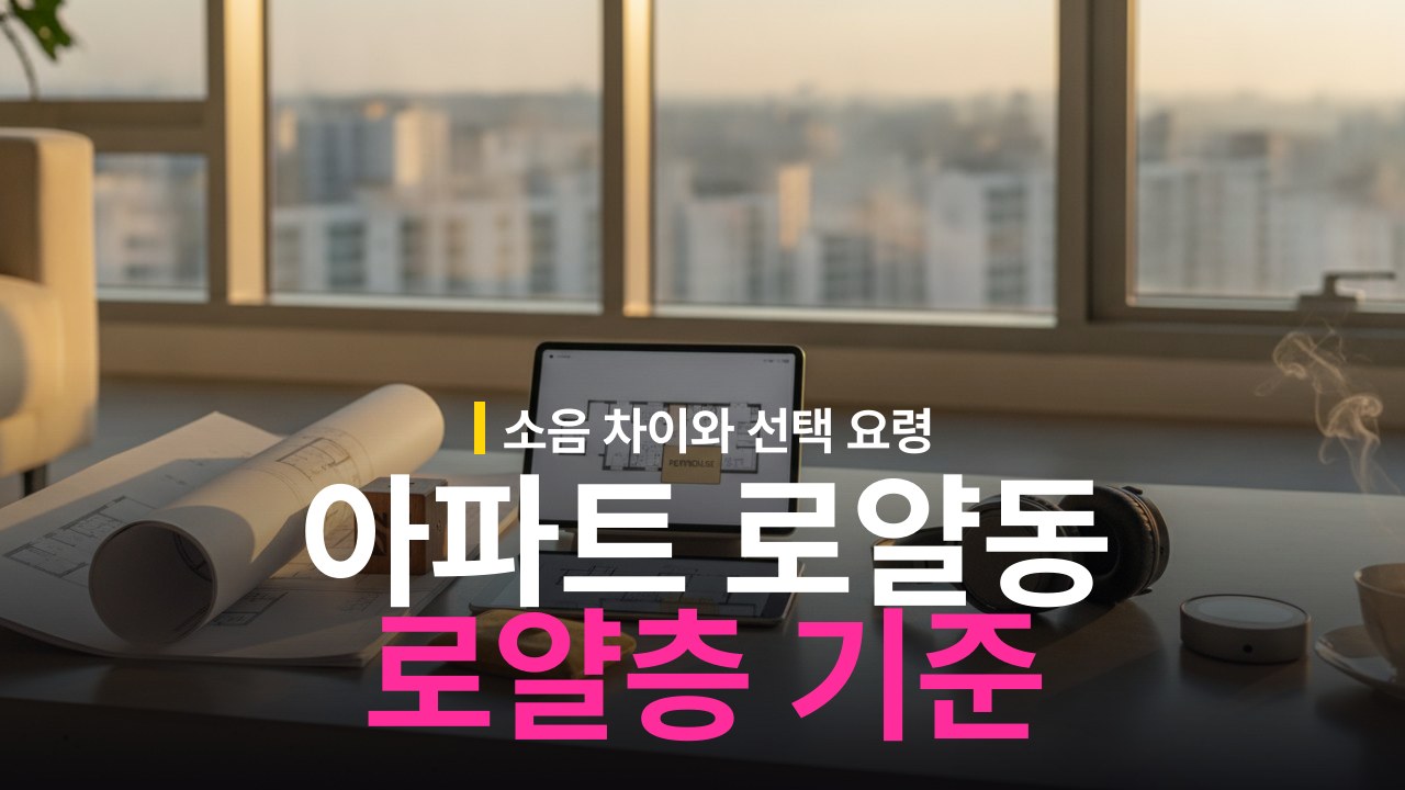 아파트 로얄동 로얄층 기준과 소음 차이