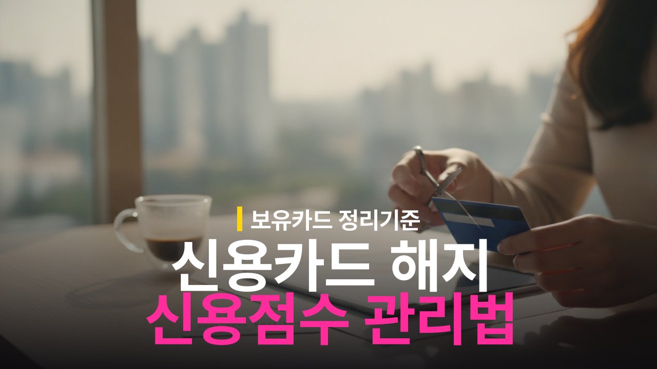 신용카드 해지 시 신용점수 영향과 카드 유지 기준