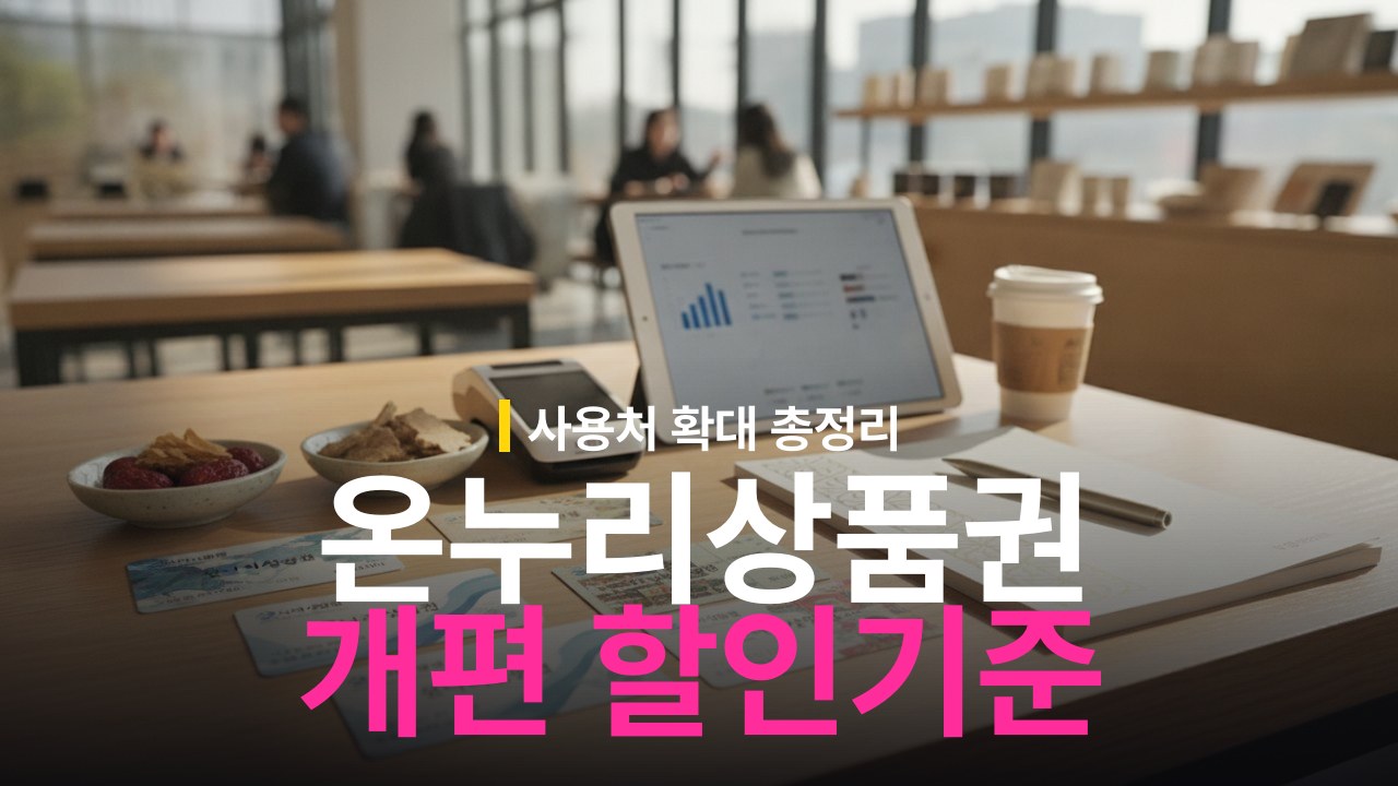 온누리상품권 개편 할인율 차등 적용 기준과 사용처 변경 사항