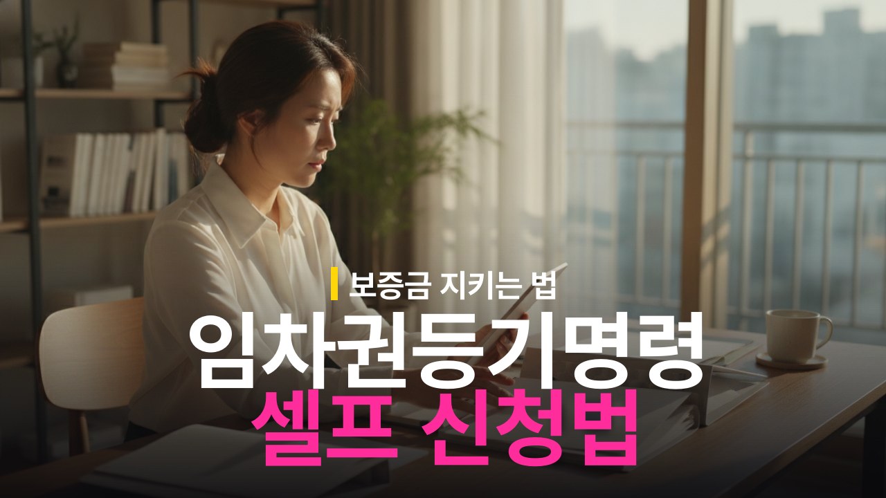 임차권등기명령 셀프 신청 방법과 준비 서류
