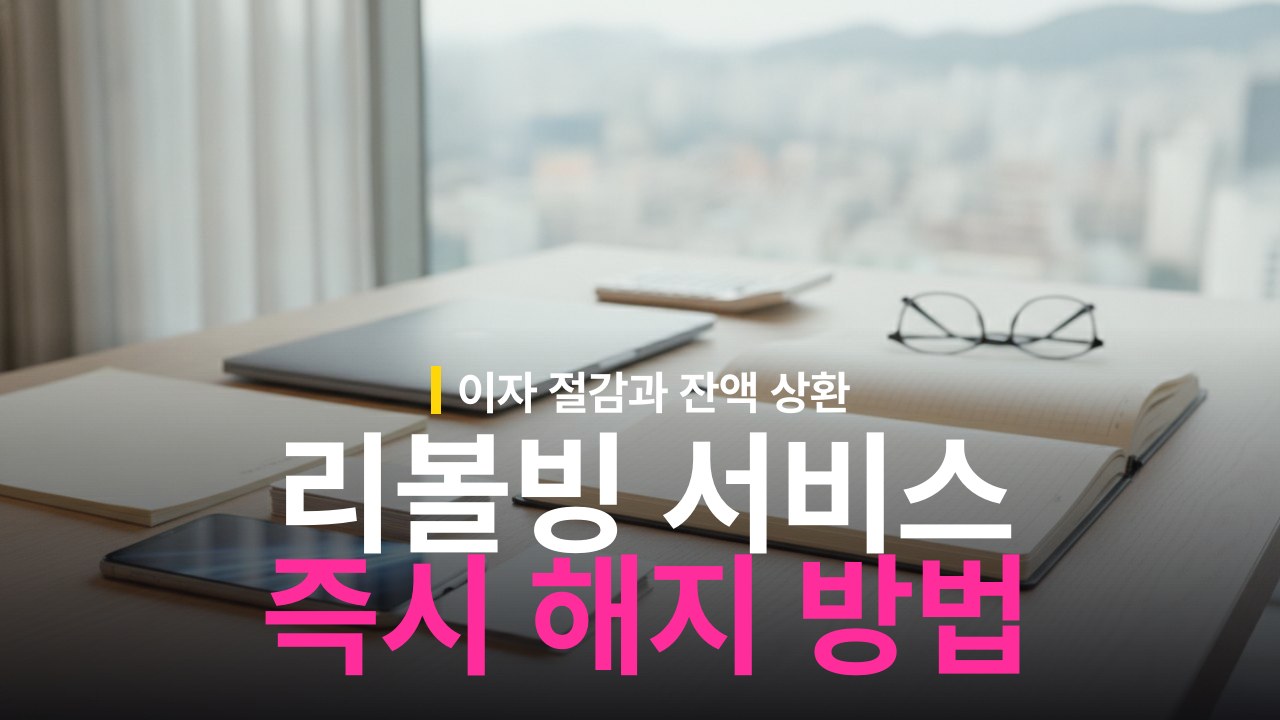 신용카드 리볼빙 해지 방법과 이자 계산 기준