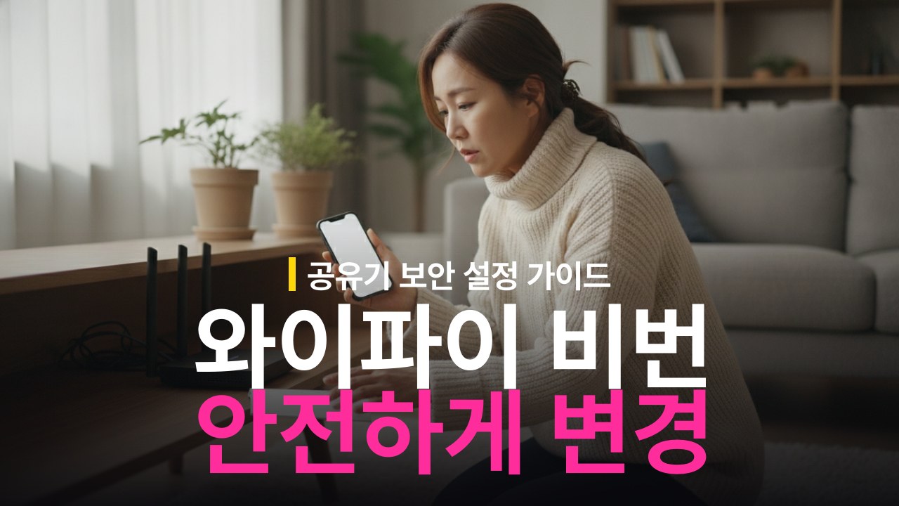 와이파이 비밀번호 변경 및 공유기 설정 방법