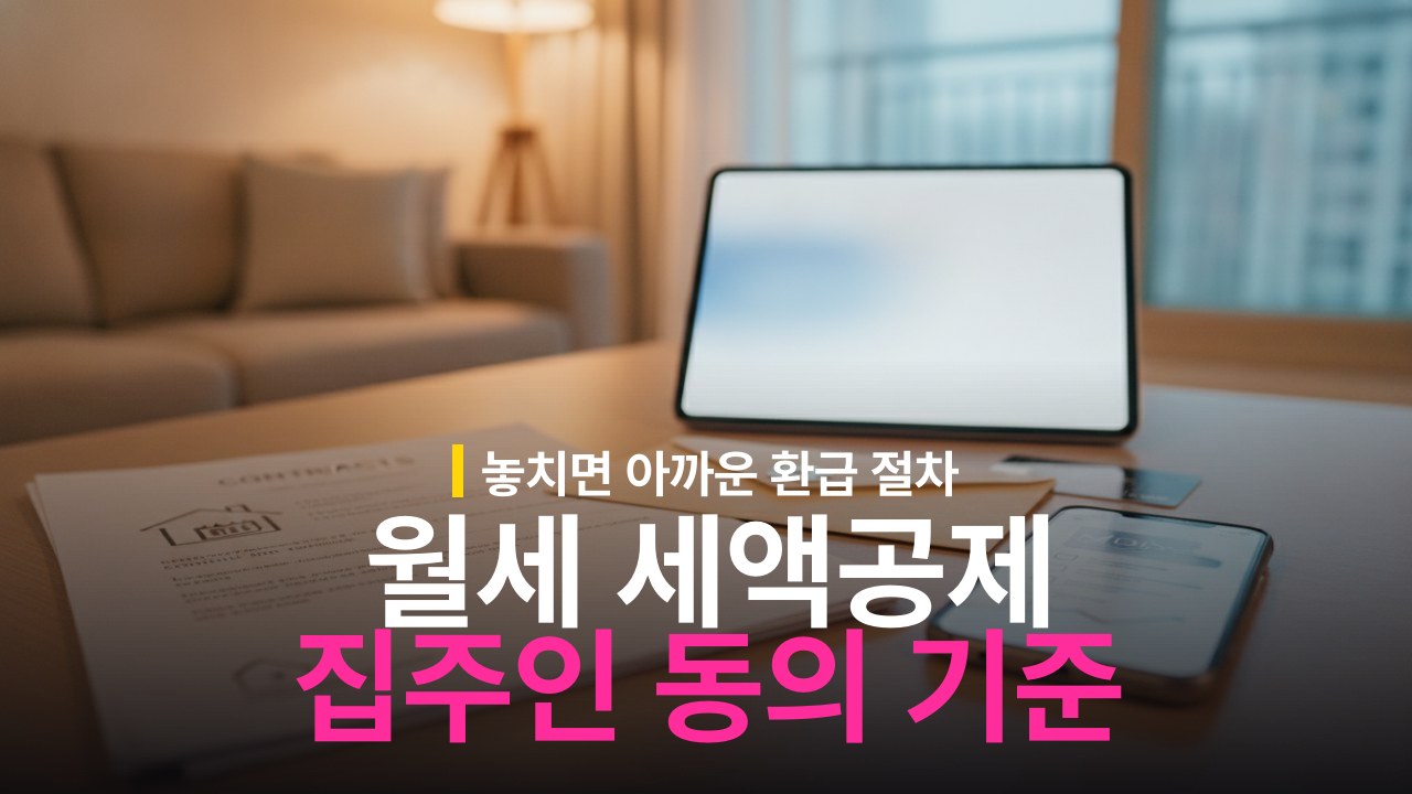 월세 세액공제 대상 조건과 집주인 동의 여부 기준