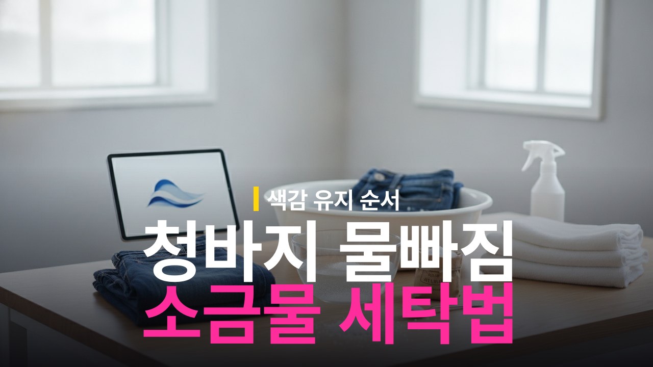 청바지 물빠짐 방지 세탁 방법 소금물 활용 순서
