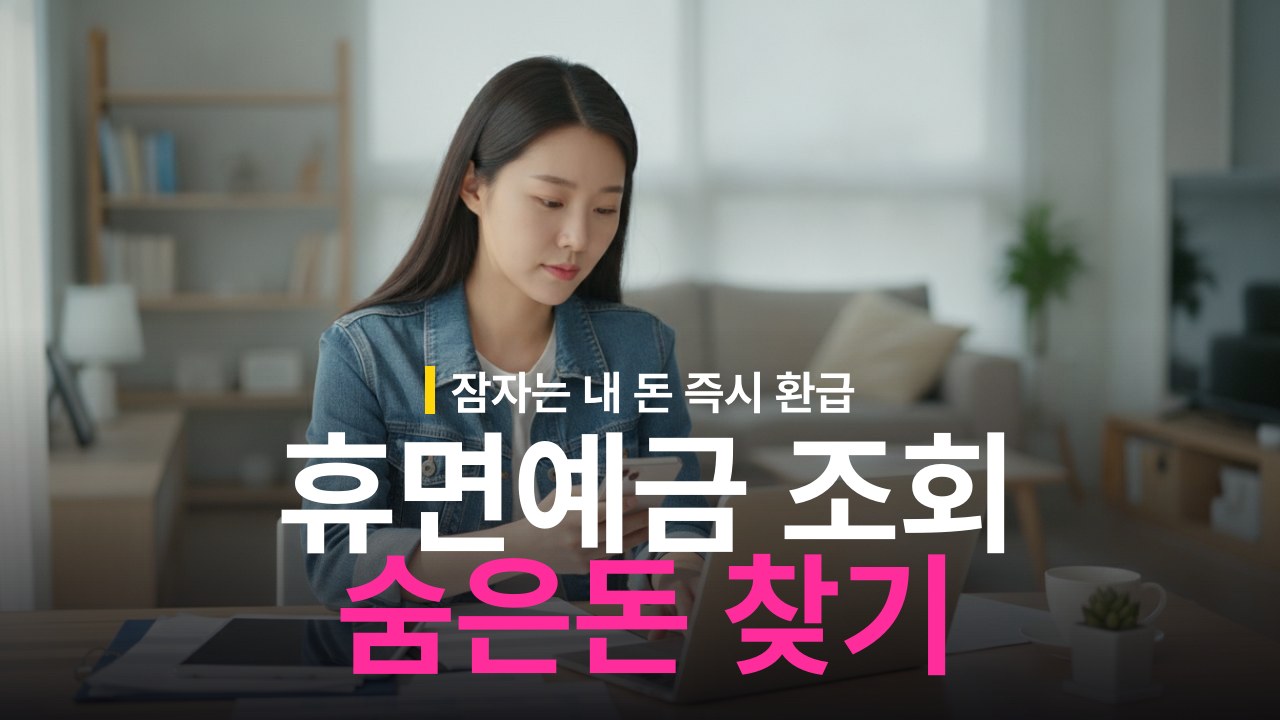 휴면예금 조회 방법과 환급금 지급 기준