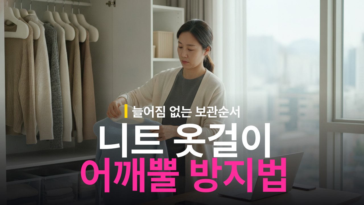 니트 옷걸이 거는 방법 어깨 뿔 방지 보관 순서