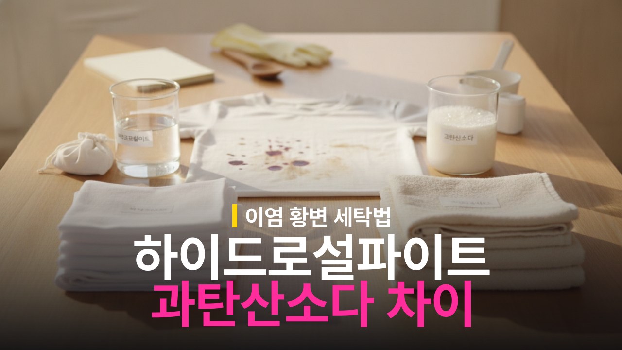 하이드로설파이트 vs 과탄산소다 표백 효과 차이