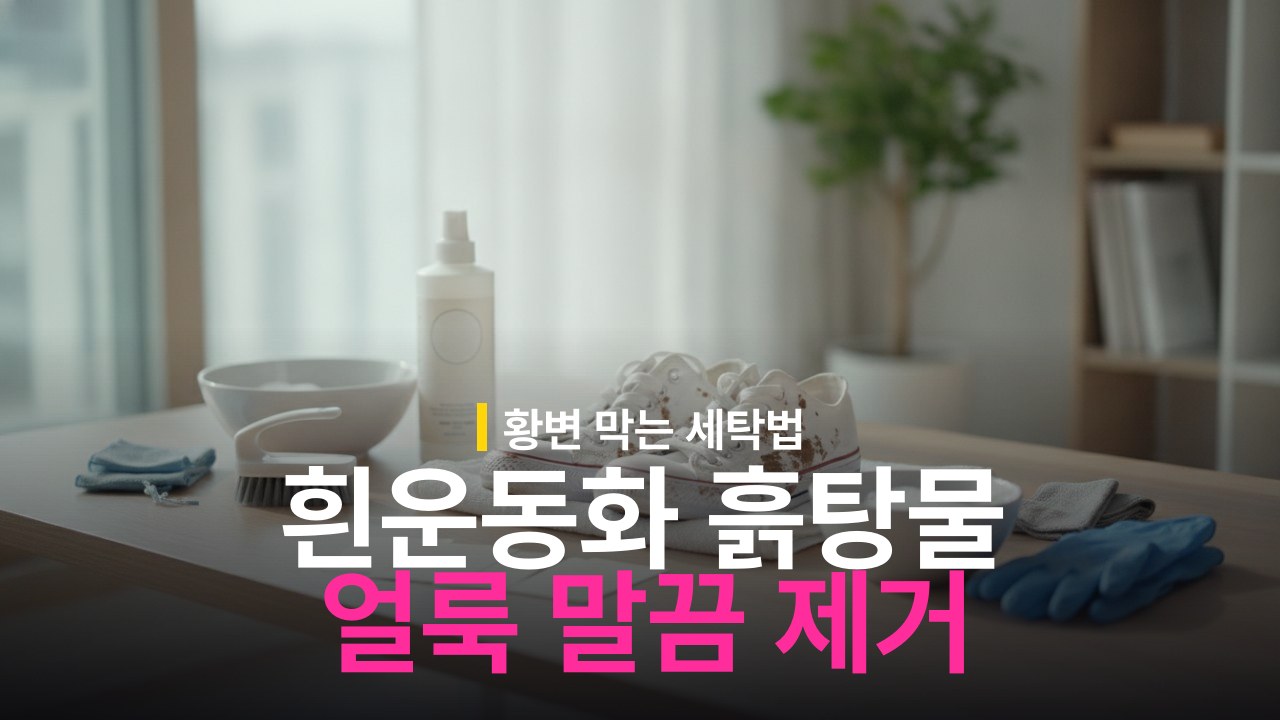 흰 운동화 흙탕물 얼룩 제거 방법 세탁 순서
