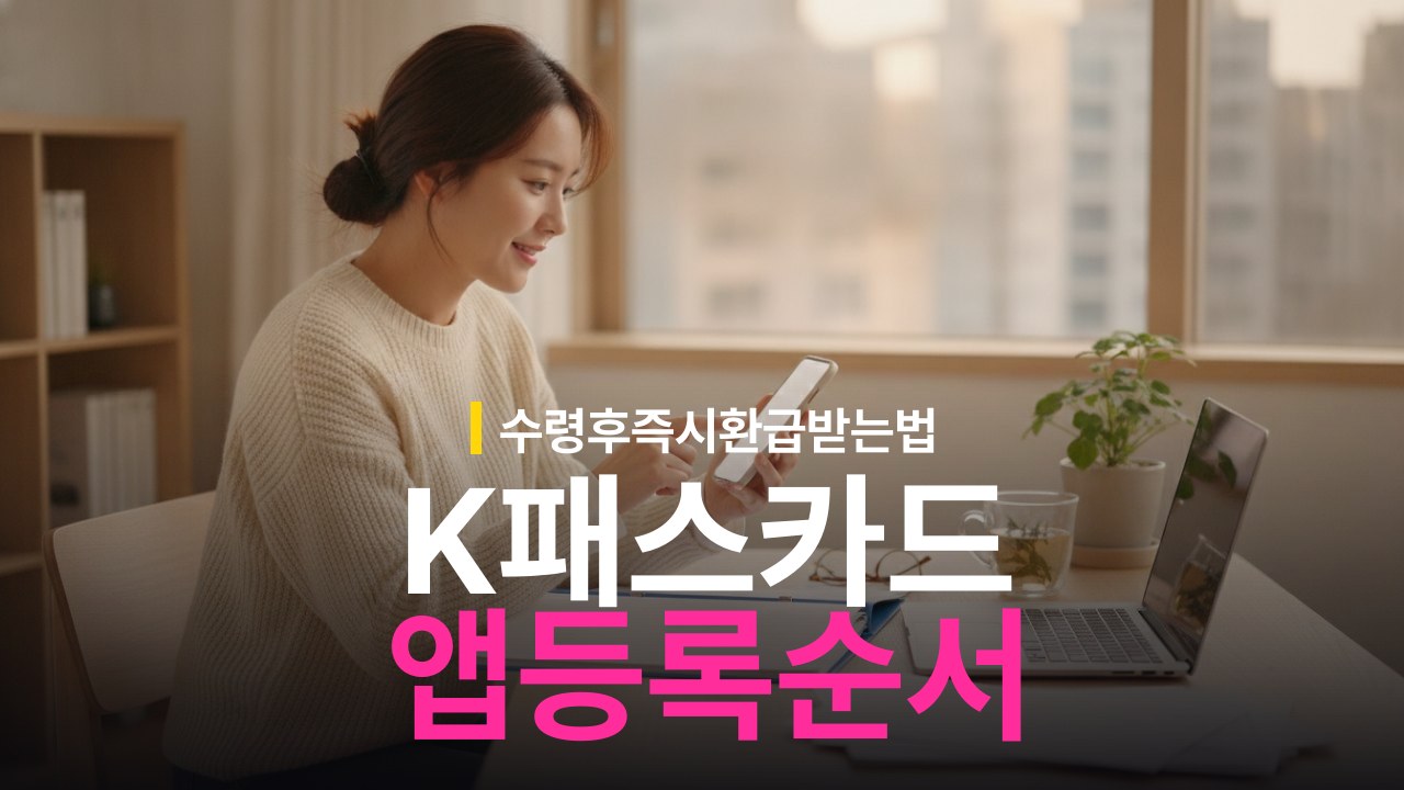 K패스 카드 발급 후 앱 등록 방법과 적립 순서