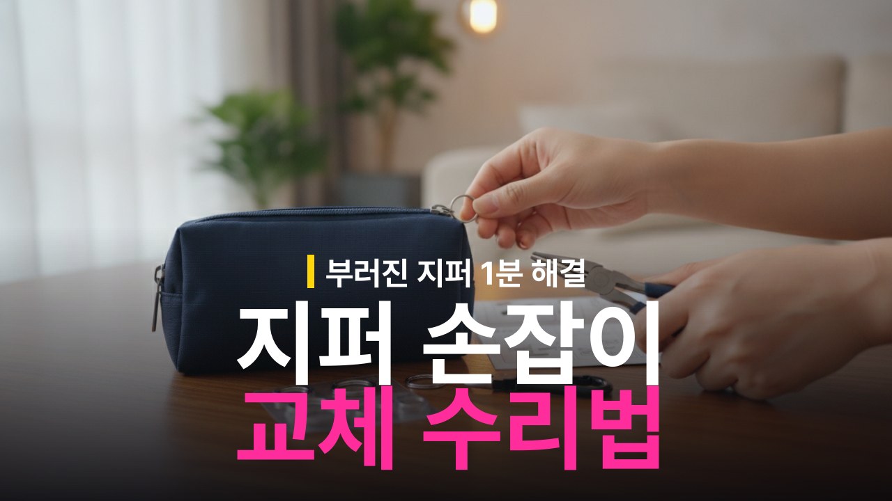 부러진 지퍼 손잡이 교체 방법 클립 오링 활용 순서