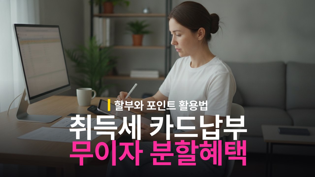 자동차 취득세 카드 납부 혜택과 분할납부 방법