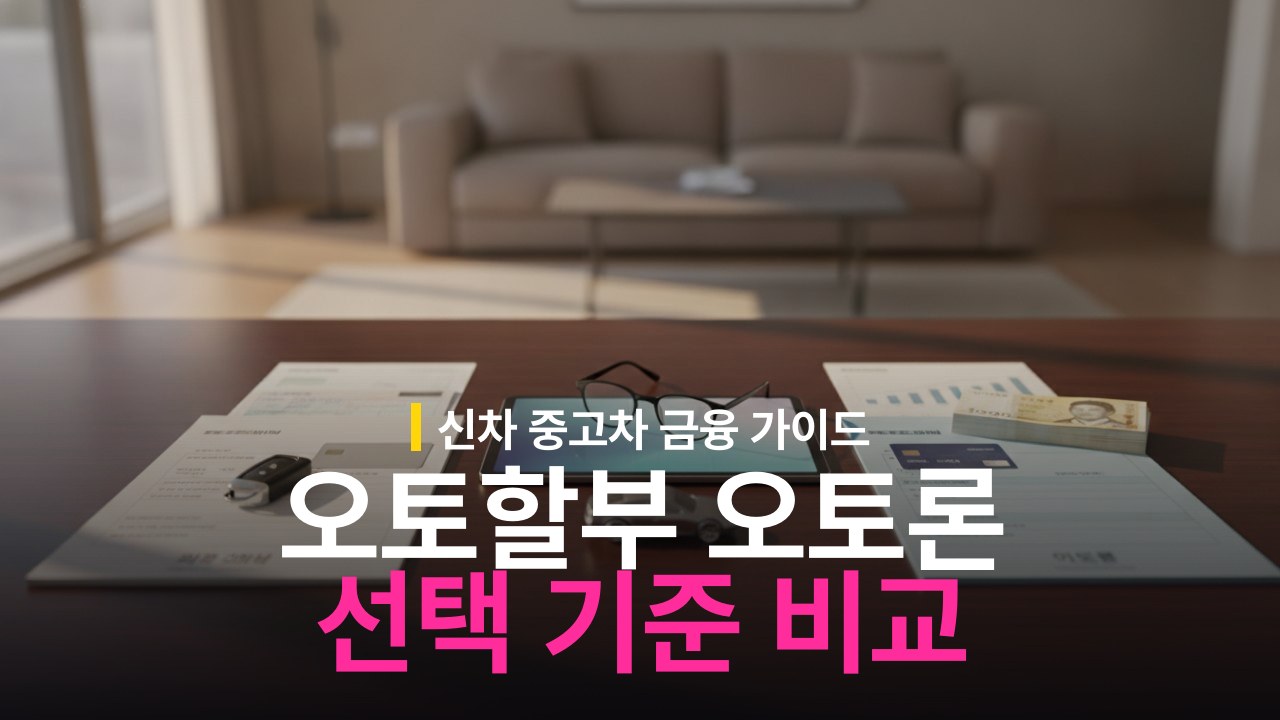 자동차 오토할부 vs 오토론 차이와 선택 기준