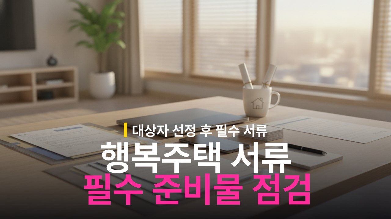 행복주택 서류제출 대상자 준비물과 발급 체크리스트