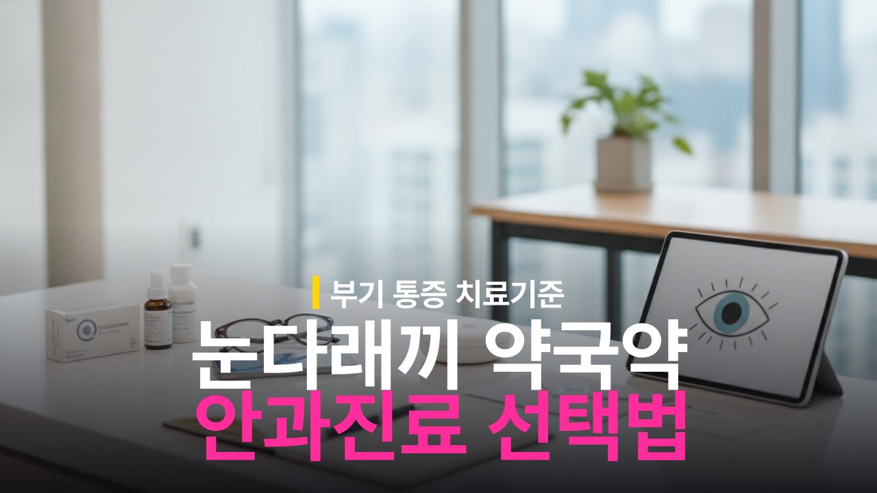다래끼 약국 약 vs 안과 진료 선택 기준과 치료 기간