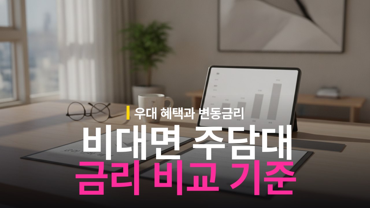 비대면 주택담보대출 금리 인하 혜택과 은행별 변동금리 비교 기준