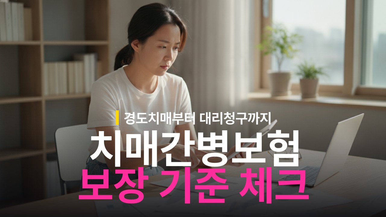 치매간병보험 보장 기준 체크리스트
