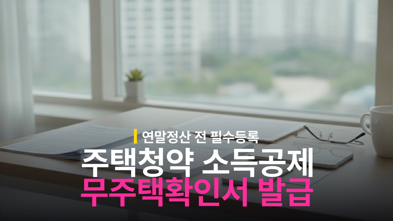 주택청약 소득공제 등록 방법과 무주택확인서 발급 기준