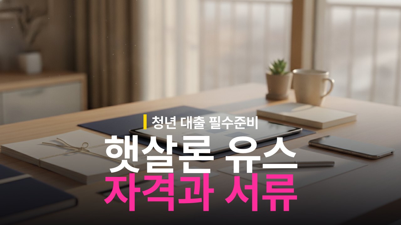 햇살론 유스 신청 자격 조건과 필수 서류 준비물