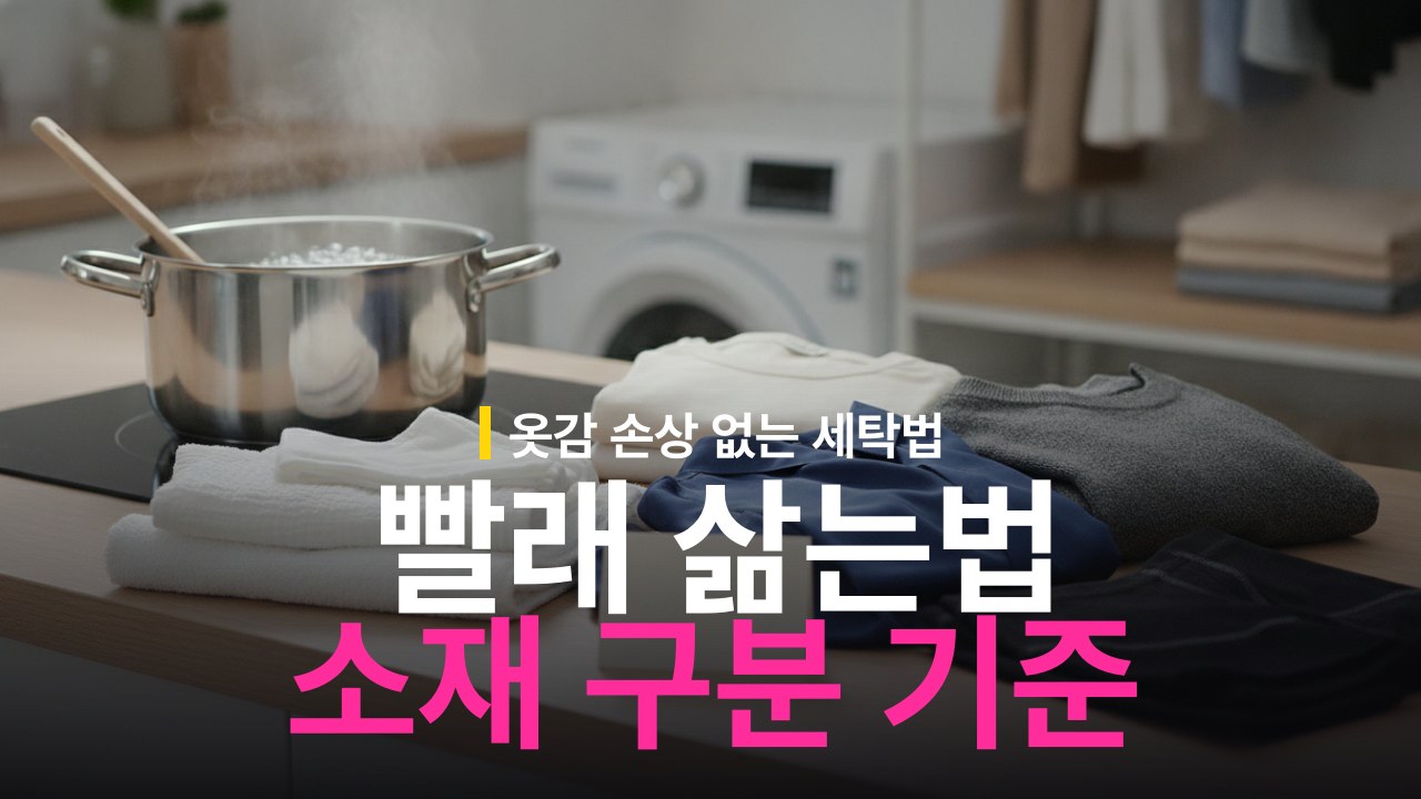 빨래 삶는 방법: 삶아도 되는 옷과 안 되는 옷 기준