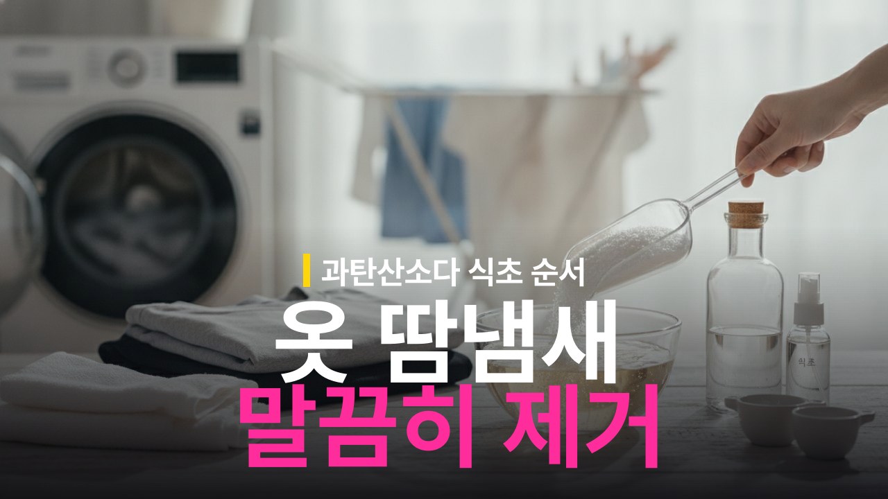 옷 땀 냄새 안 빠질 때 제거 방법: 과탄산소다·식초 순서