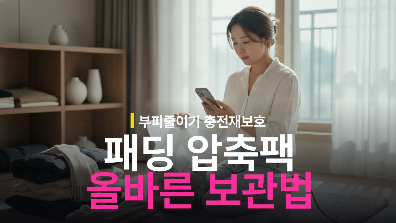 패딩 압축팩 보관 가능 여부와 겨울옷 보관 방법