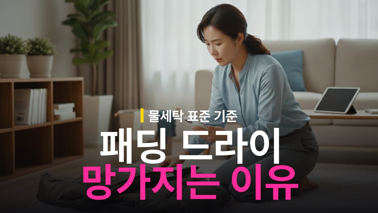 패딩 드라이클리닝 하면 안 되는 이유와 물세탁 기준