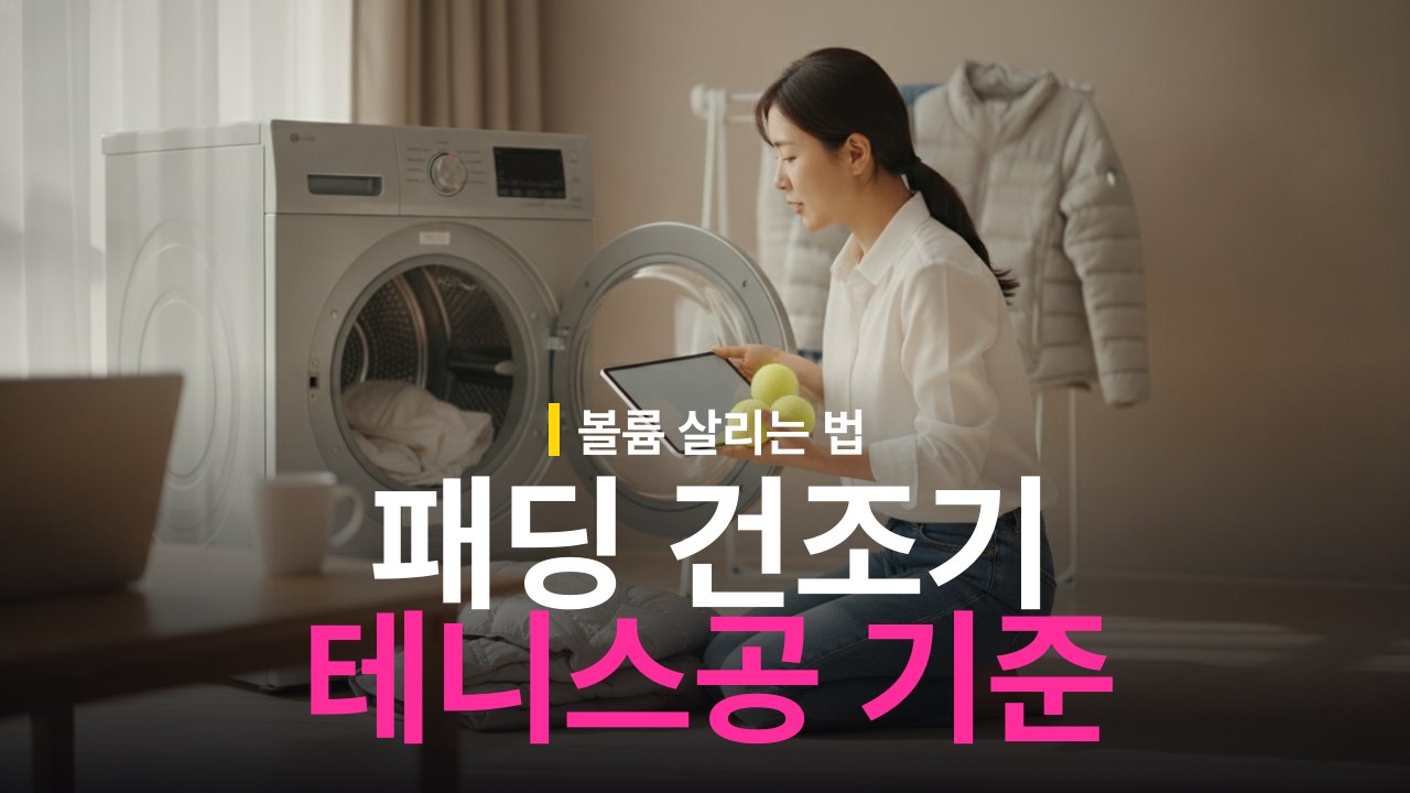 패딩 건조기 돌려도 되나: 테니스공 활용 건조 기준