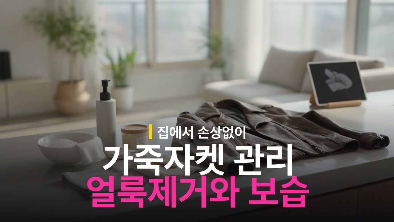 가죽 자켓 집에서 관리하는 방법: 얼룩 제거와 보습 순서