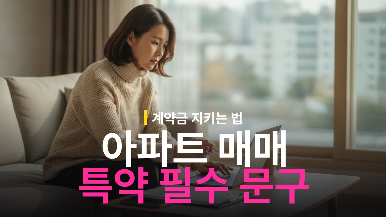아파트 매매 계약서 특약 예시와 매수인 필수 문구