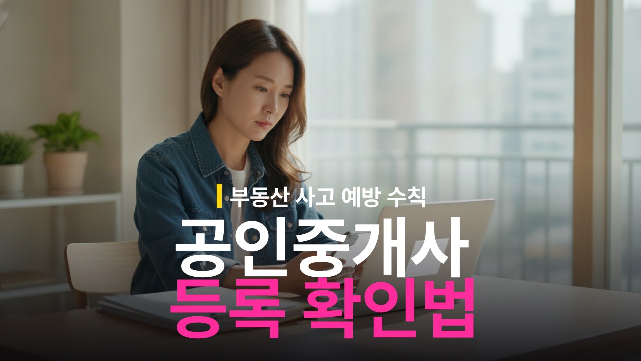 공인중개사 등록 여부 확인 방법과 중개사고 예방