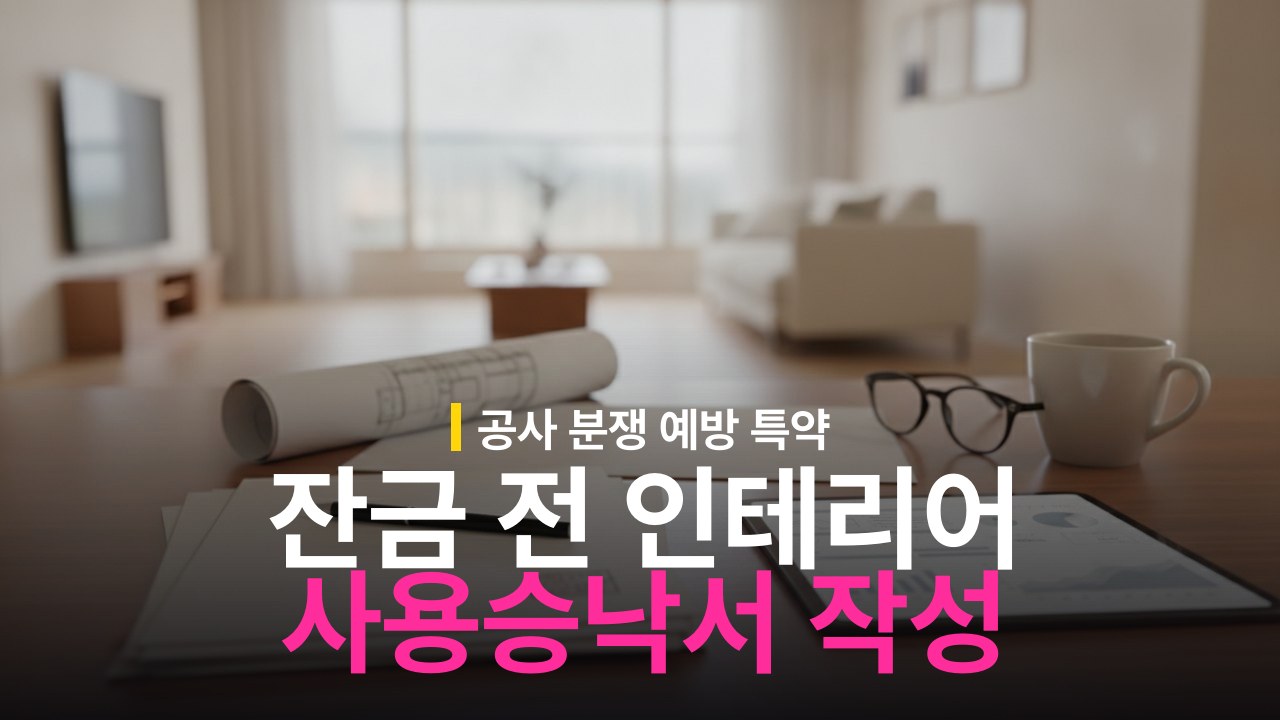 잔금 전 인테리어 공사 가능 여부와 사용승낙서 작성법
