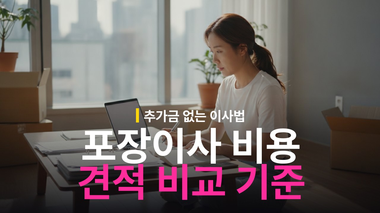 포장이사 비용 시세와 견적 비교 기준