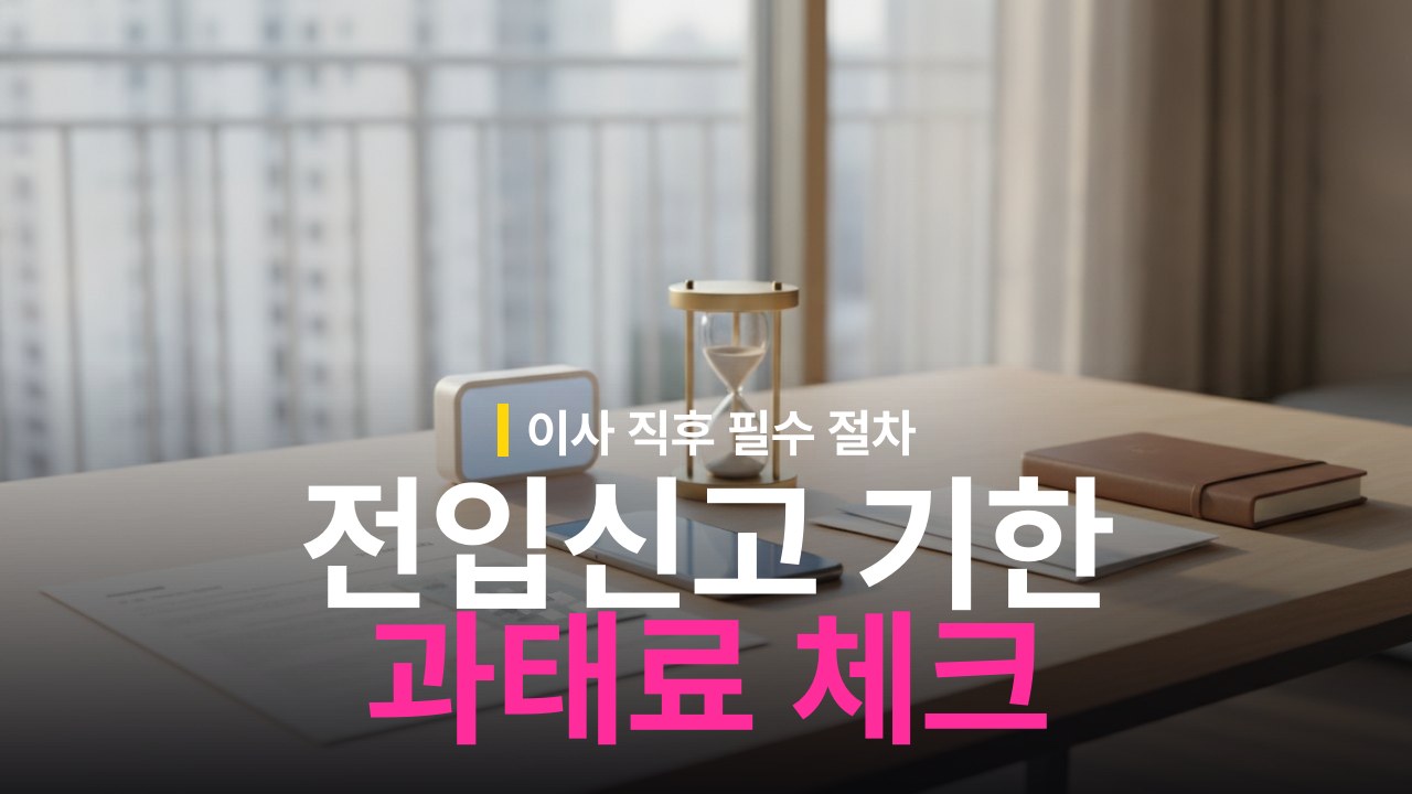 이사 후 해야 할 일: 전입신고 기한과 과태료