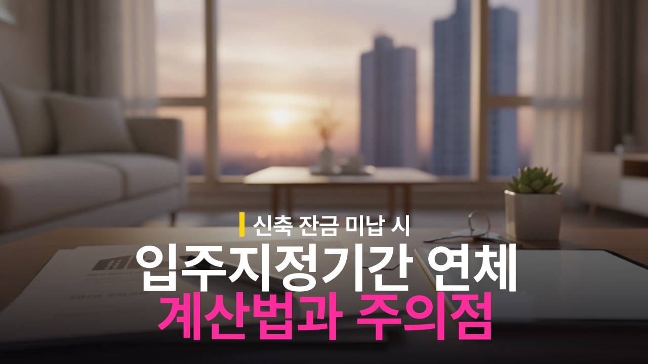 신축 아파트 입주지정기간 지나면 연체료 기준