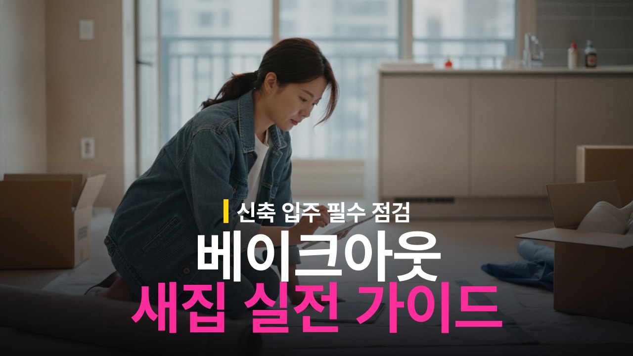 신축 아파트 입주 전 베이크아웃 방법과 기간