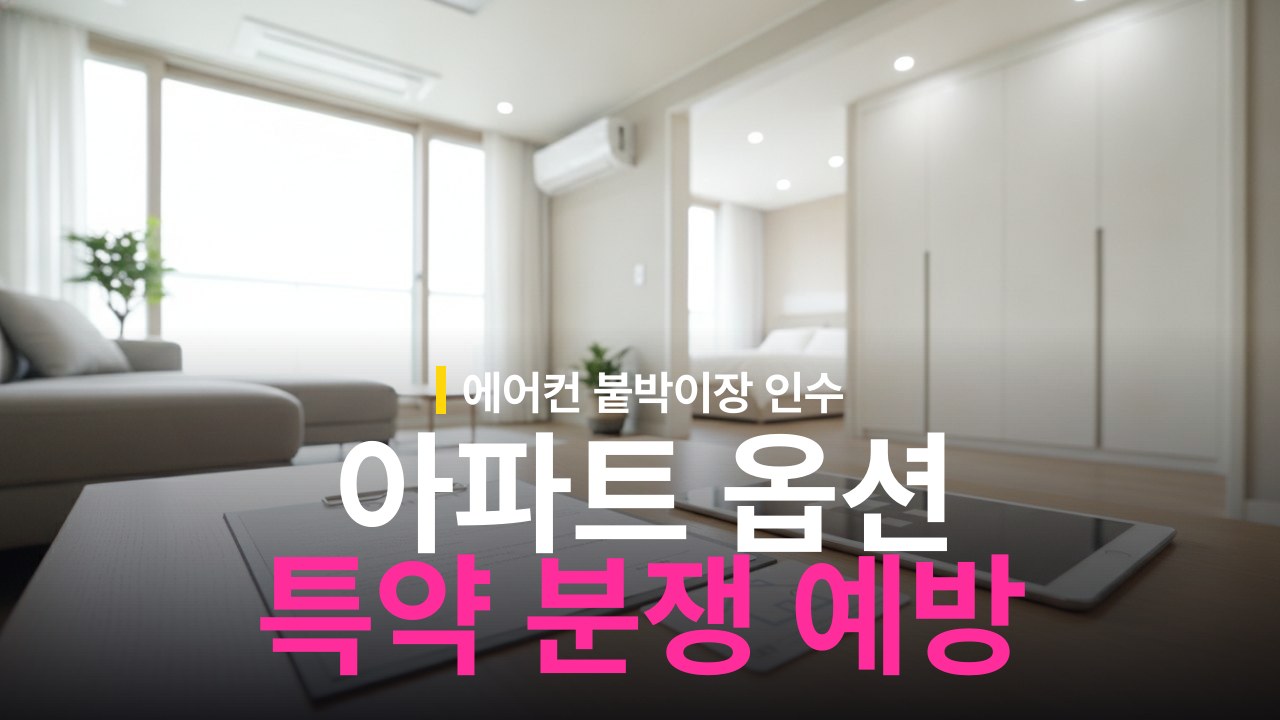 아파트 매매 시 시스템에어컨·붙박이장 포함 기준과 특약