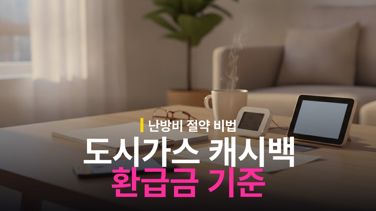 도시가스 캐시백 신청 방법과 난방비 절약 환급금 기준