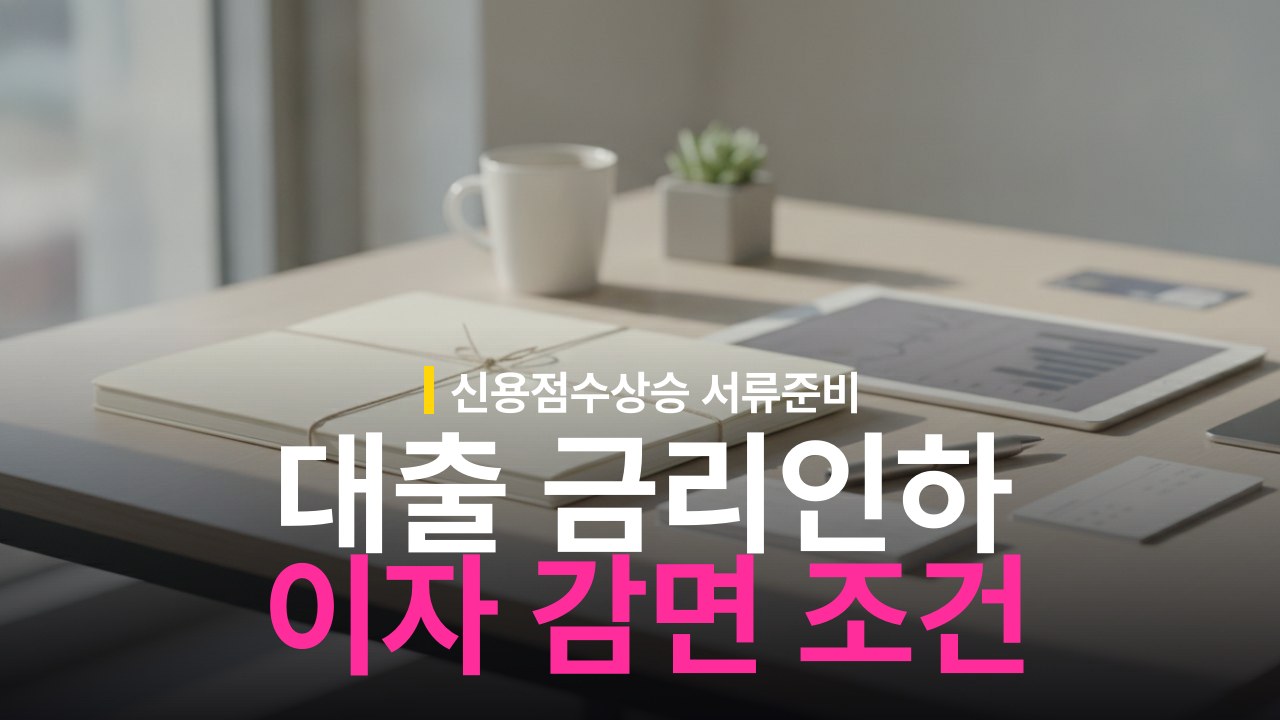대출 금리인하요구권 신청 자격 조건과 이자 감면 증빙 서류
