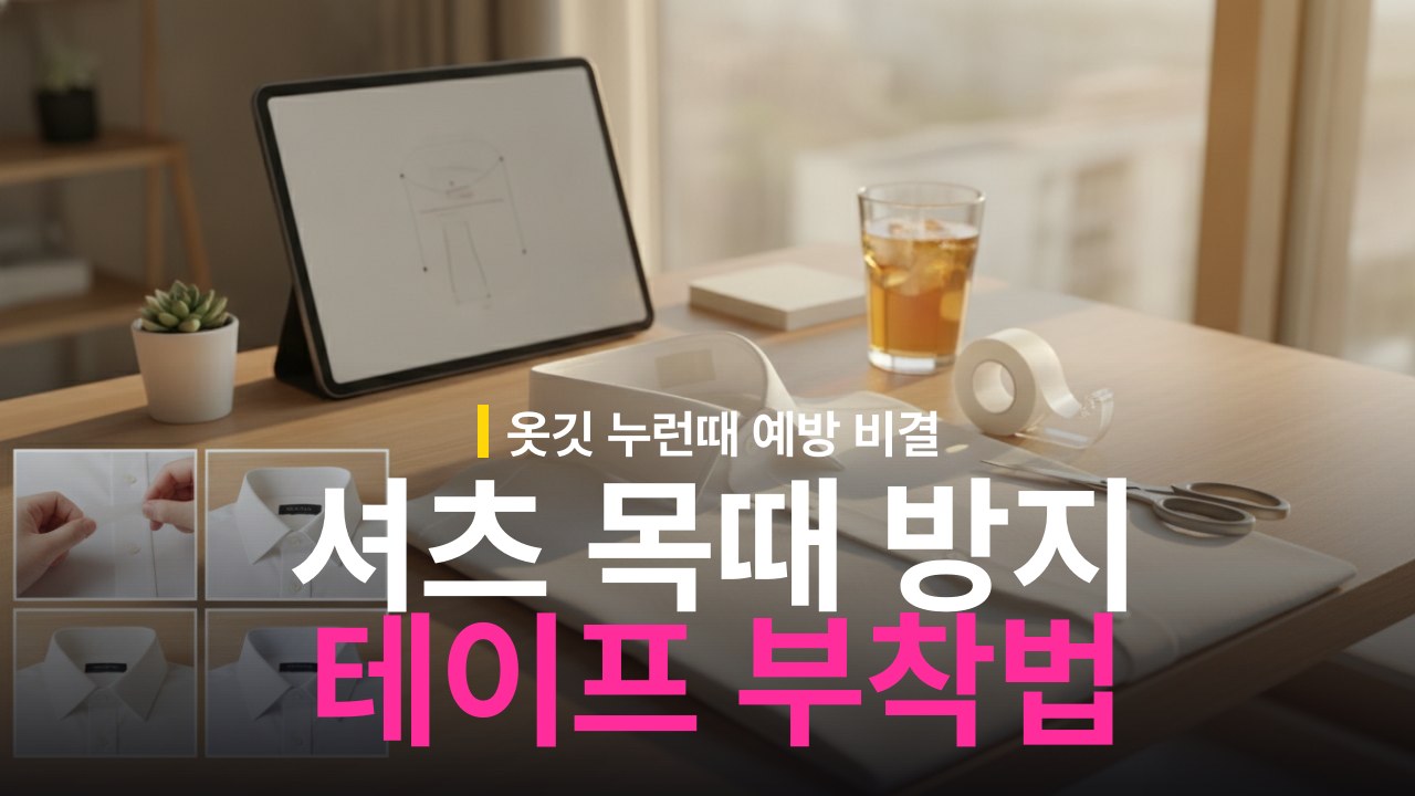 셔츠 목때 방지 테이프 효과와 올바른 부착 방법