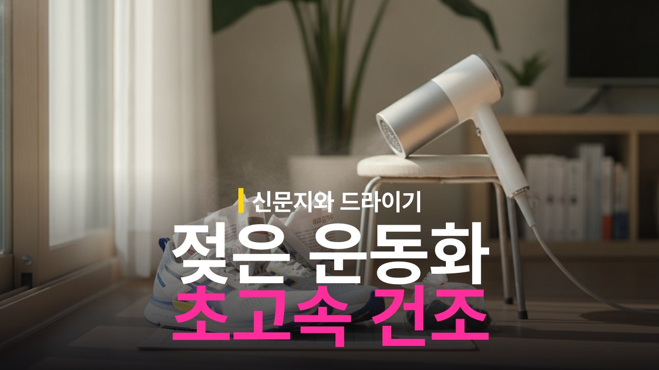 운동화 빠른 건조 방법: 신문지 드라이기 활용 냄새 예방