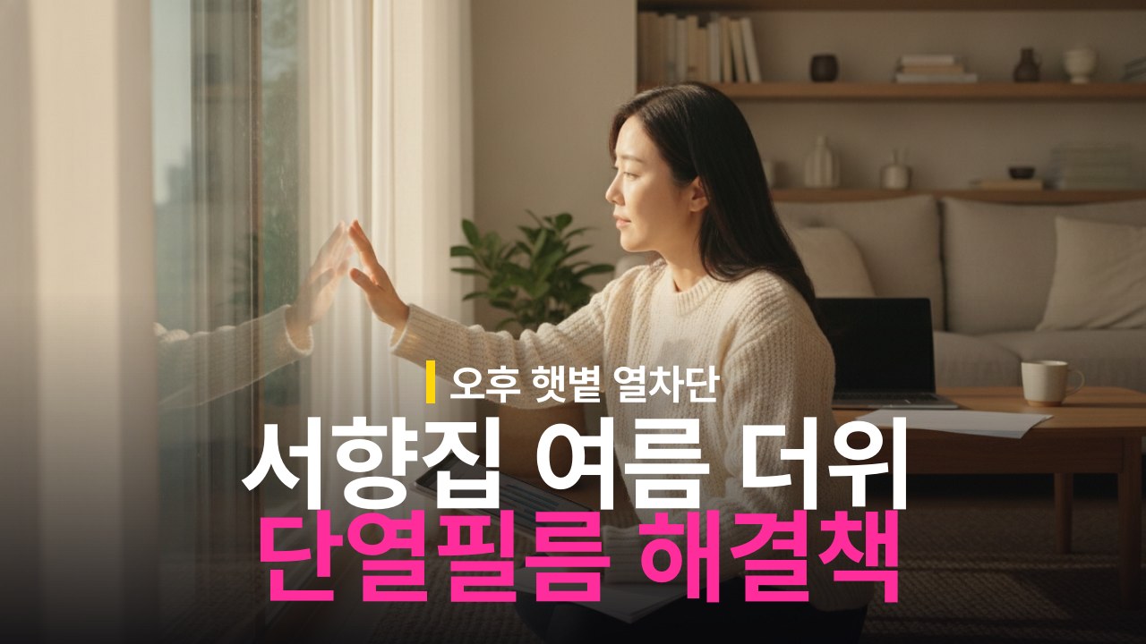 서향집 여름 더위 해결 방법과 단열필름 설치 효과