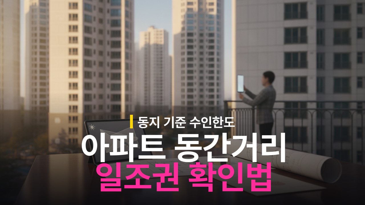 아파트 동간거리 기준과 일조권 침해 확인 방법
