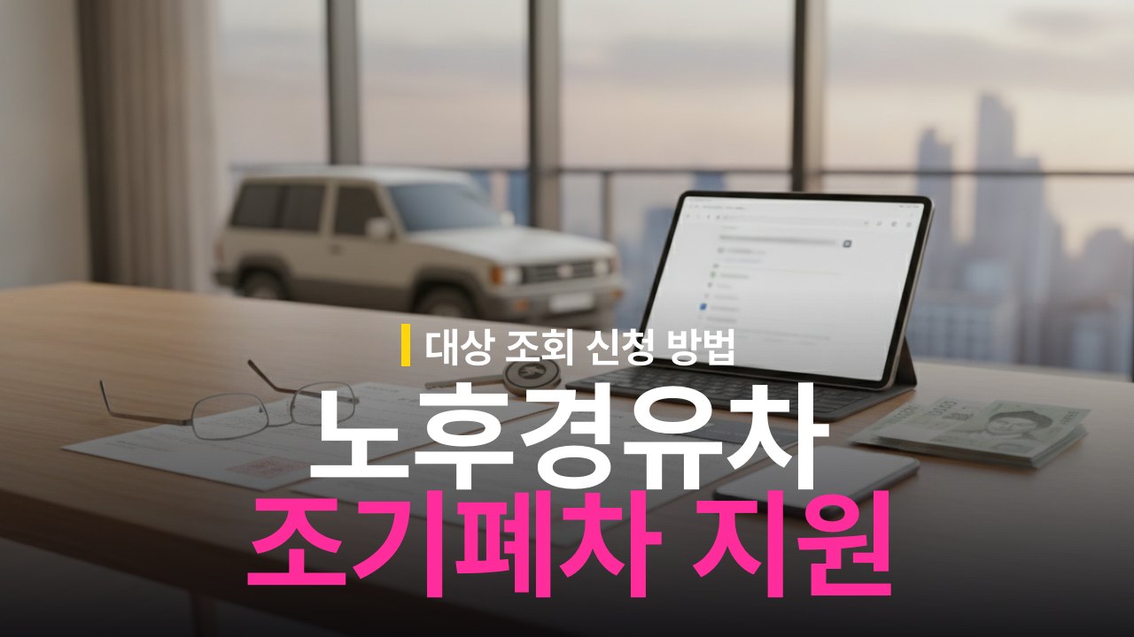 노후 5등급 경유차 조기폐차 지원금 대상 확인 및 신청 방법