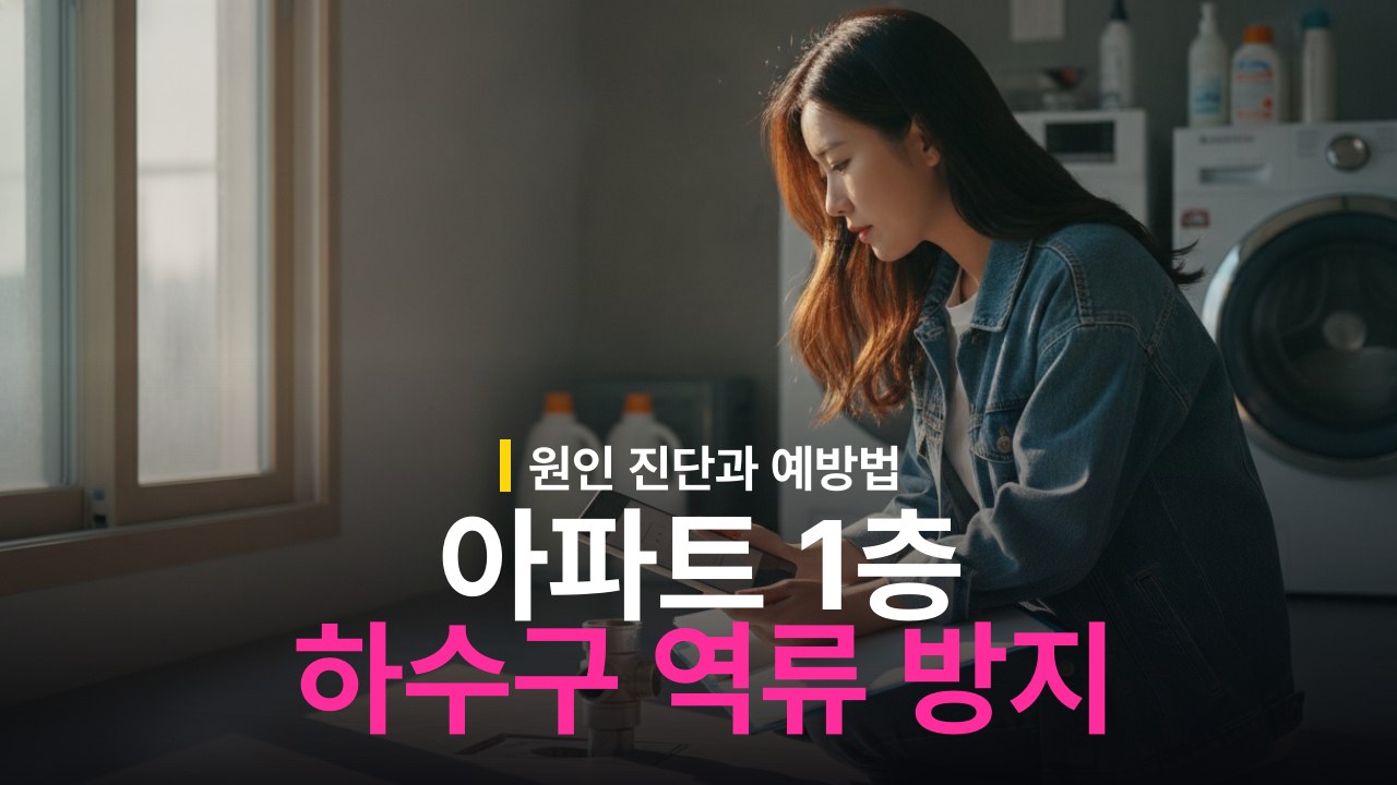 아파트 1층 하수구 역류 원인과 역류방지밸브 설치 방법